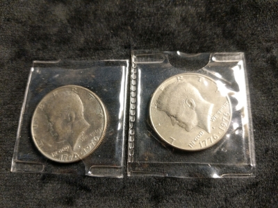 2) Bicentennial Kennedy Half Dollars Denver Mint