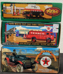 (3) Texaco Die Cast Coin Banks