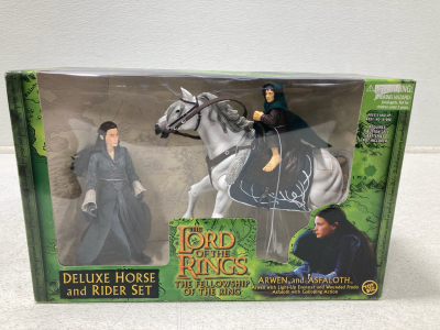 Lord Of The Rings Deluxe Horse And Rider Set Arwen And Asfaloth By Toy Biz