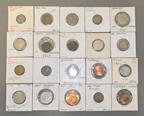 (20) Foreign Collectible Coins And Currency From 1874-1971 *Coins Do Not Carry Authentication*