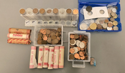 Large Collectible Penny And Coin Collection