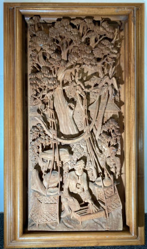 Vintage Framed Carving
