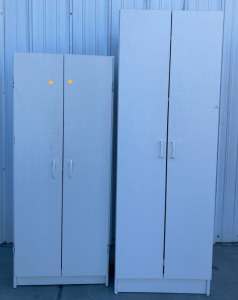 White Storage Cabinets (2)