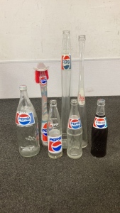 Assortment of Pepsi Bottles