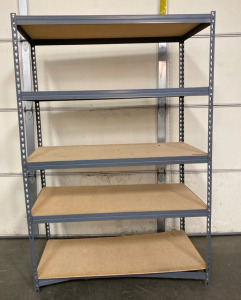 Metal Shelving Unit/ Wood Shelfs