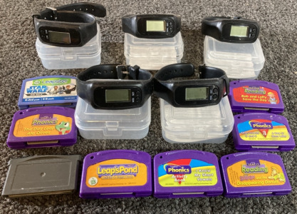 Leap Frog Games (7) & Wristband Pedometer (5)