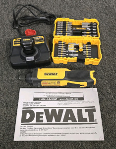 Dewalt Cordless Screwdriver Type 1 DCF682 With Battery, Charger, And Bit Set- Works In Like New Condition