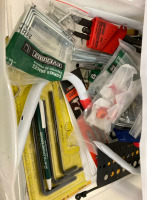 9 Plastic Storage Bins W/ Various Tools, Pet Supplies, Cleaning Supples & More - 3