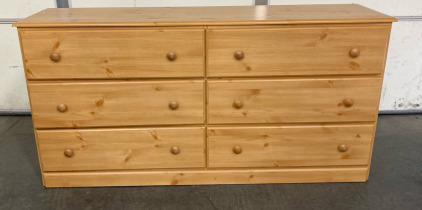 Tan 6 Drawer Dresser