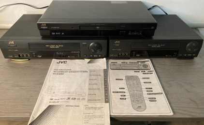 JVC VCRs (2) & JVC DVD Player