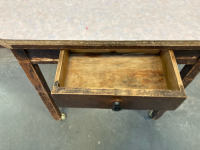Side Table On Wheels - 3