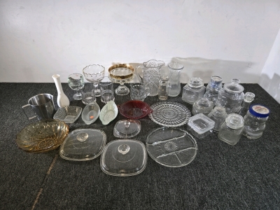 Vintage Glass Platters, Bowls, Cups, Containers & More