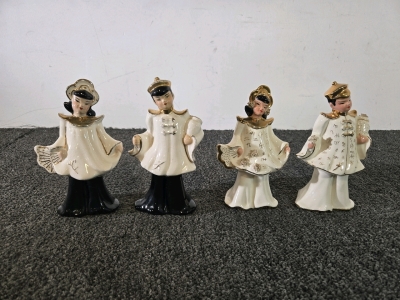 (4) Vintage Porcelain Asian Figurines