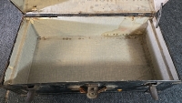 Vintage Black Metal Storage Trunk - 7