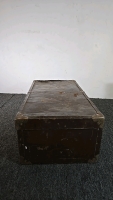 Antique Metal Brown Storage Trunk - 3