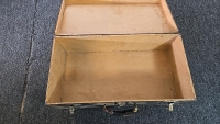Antique Metal Brown Storage Trunk - 7
