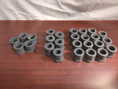 Spears Reducer Bushings 1 1/2 x 1" lot of 15. Spears Reducer Bushings 1 1/2 x 3/4 lot of 6. Spears Schedule 80 PVC bushing 837. 1 1/2 x 3/4 lot of 5.