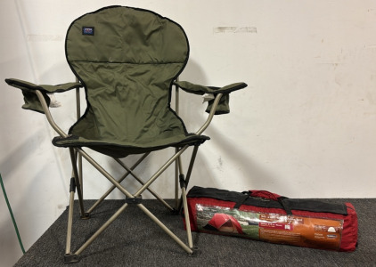 Macsports Folding Chair & Ozark Dome Tent