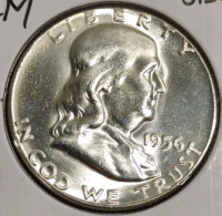 1956 MS66 Gem Silver Franklin Half Dollar - 3