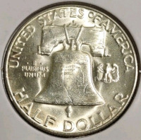 1951-S MS65 Gem Silver Franklin Half Dollar - 2