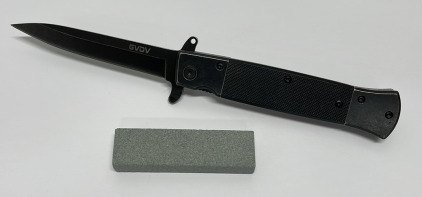GVDV 4&rdquo; Blade Folding Knife And Sharpening Stone