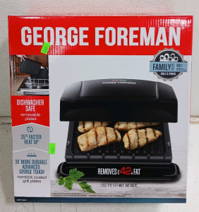 (1) Unopened George Foreman Family Size Grill & Panini Press - GRP1060GB
