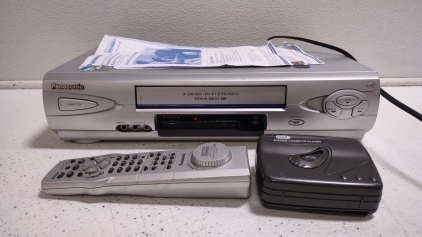 Panasonic PV-V4624S 4-Head Hi-Fi VCR w/ Remote Control & a Stereo Cassette Player