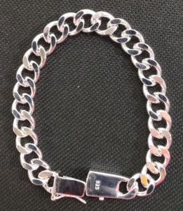 (1) 8" 925 Thick Curb Link Chain Bracelet