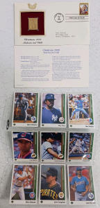 (10) Collectible Items - (1) Christmas 2008 First Day of Issue Gold Stamp (9) Baseball Cards