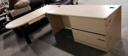 (1) L-Shaped Office Desk - Approx. 72"x72"x30" - 2 Pieces