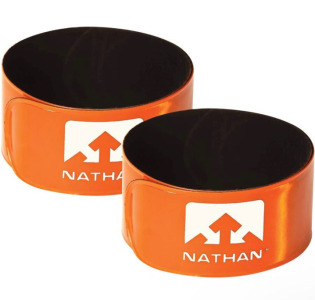 (27) New - NATHAN Reflex Reflective Snap Bracelets - Orange