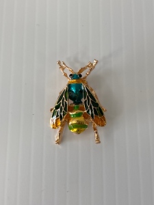 Green and Gold Bumblebee Pin