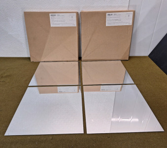 (2) 4-Piece Wall Mounted Mirror Tile Sets, Each Tile Is 14" x 14"