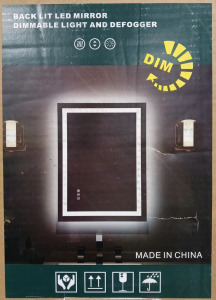 (1) Backlit LED Mirror - Dimmable Light & Defogger