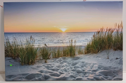 (1) Beach Sunset - Canvas - 48"x32"