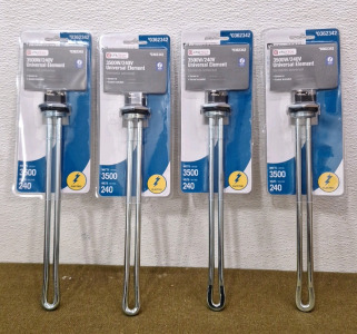(4) Utilitech 0362342, Universal Electric Hot Water Heater Elements 3500W/240V, 10"