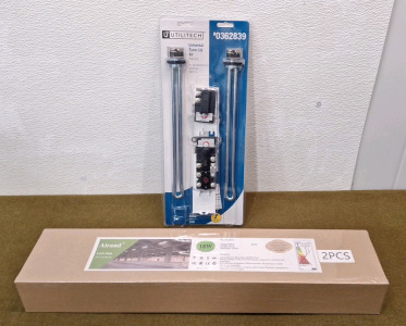 (1) Utilitech 0362839, Universal Electric Hot Water Heater Tune Up Kit, 4500W / 240V, 11" Length & (1) 2-Pack Of 24" Airand LED Utility / Shop Lights, 18W, 5000K