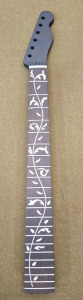 (1) Canadian Maple, 22 Fret TL Tele Electric Guitar Neck Rosewood Tree Of Life Metal Inlay
