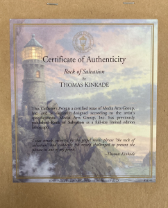 Thomas Kinkade &ldquo;Rock Of Salvation&rdquo;