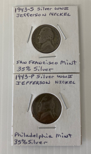 1943-S/ 1943-P Silver Jefferson Nickels