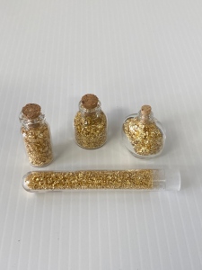 (4) Jars Of Gold Leaf/ Flake Gold