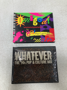 (1) Whatever: The '90s Pop & Culture Box 7-CD Box, (1) Like, Omigod! The 80s Pop Culture Box (Totally) 7-CD Box