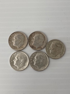 (5) 1960s Dimes