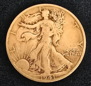 1941 Walking Liberty Half Dollar- 90% Silver Verified