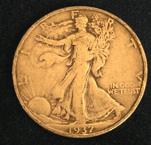 1937 Walking Liberty Half Dollar- 90% Silver Verified