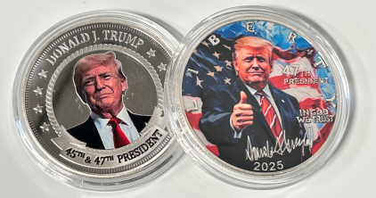 (2) Donald Trump Silver Toned Coins