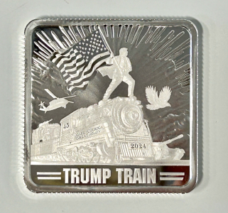 1 Oz. "Trump Train" Silver toned Bar