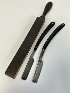 (2) Vintage Razors and Sharpener