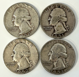 (4) Vintage Quarters: 1950, 1951, 1952, and 1953