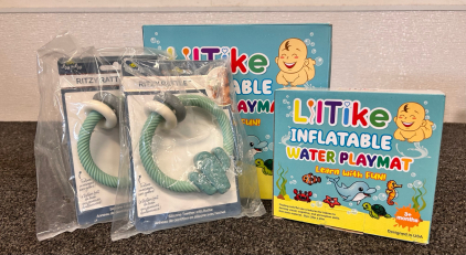 Lil tike Inflatable Water Playmats and Pair Of Ritzy Rattles